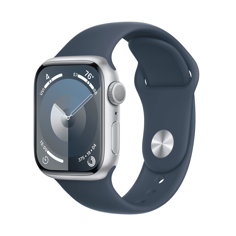 Buy Apple Watch Series 9 GPS with Storm Blue Sport Band M L